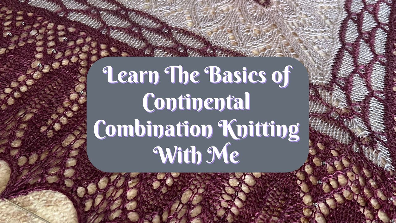 Continental Combination Knitting Garter and Stockinette Stitch