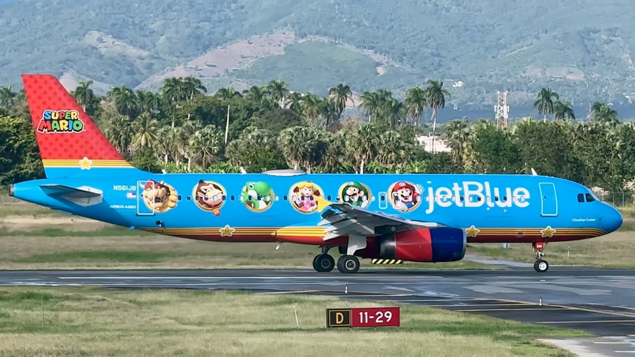 UNITED JETBLUE Y AMERICAN OPERANDO EN EL AEROPUERTO INTERNACIONAL DEL CIBAO | #aviation #airplane 