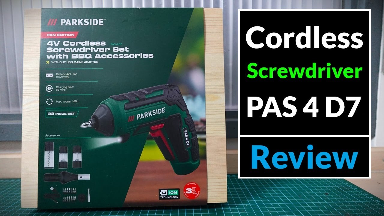 Parkside Cordless Screwdriver with BBQ Accessories PAS 4 D7 from Lidl (Tool Review)