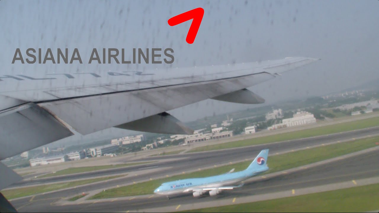 Asiana Airlines 777-200ER takeoff at Seoul (ICN)