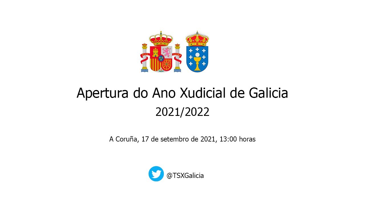 Apertura do Ano Xudicial 2021-2022 de Galicia