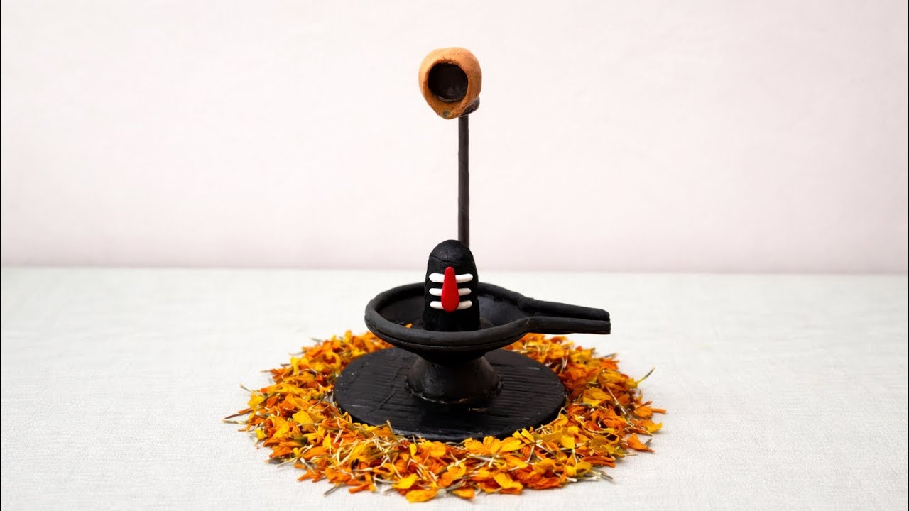 Simple & Beautiful Shivling Making at Home | Clay Art DIY🕉️ 