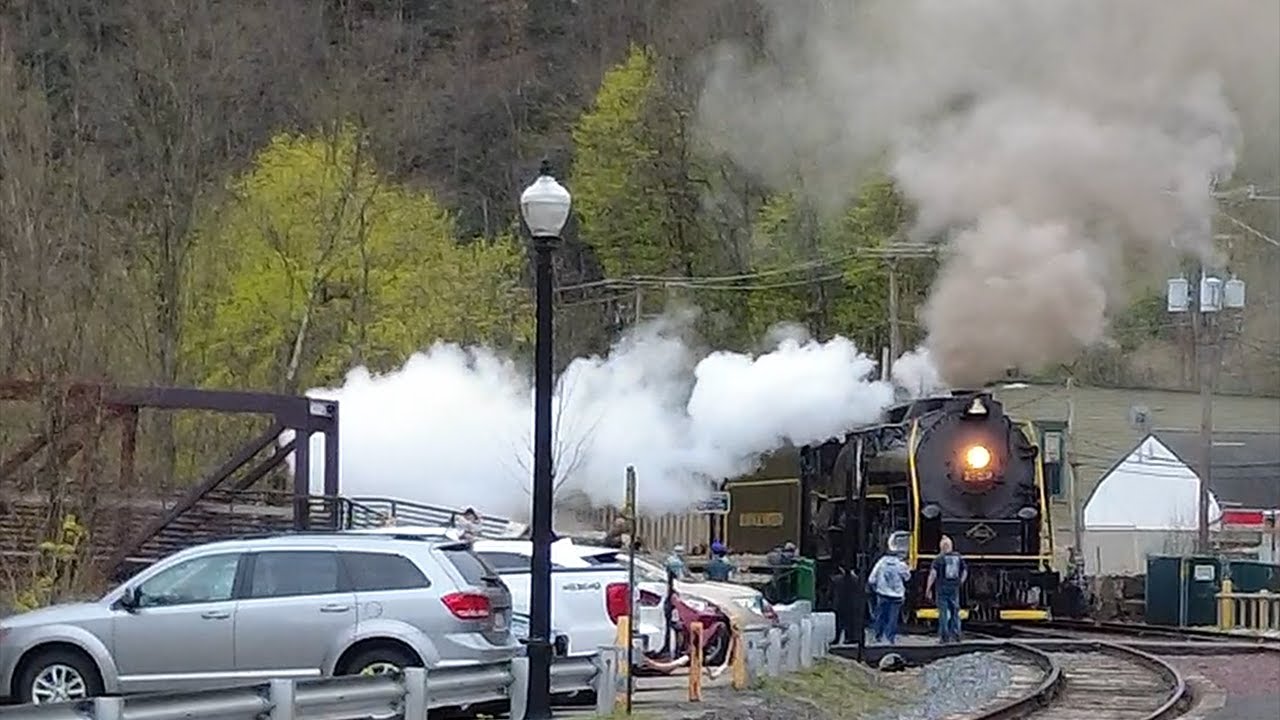 R&N 2102 whistles &hellip; and a Norfolk-Southern hi-railer replies!