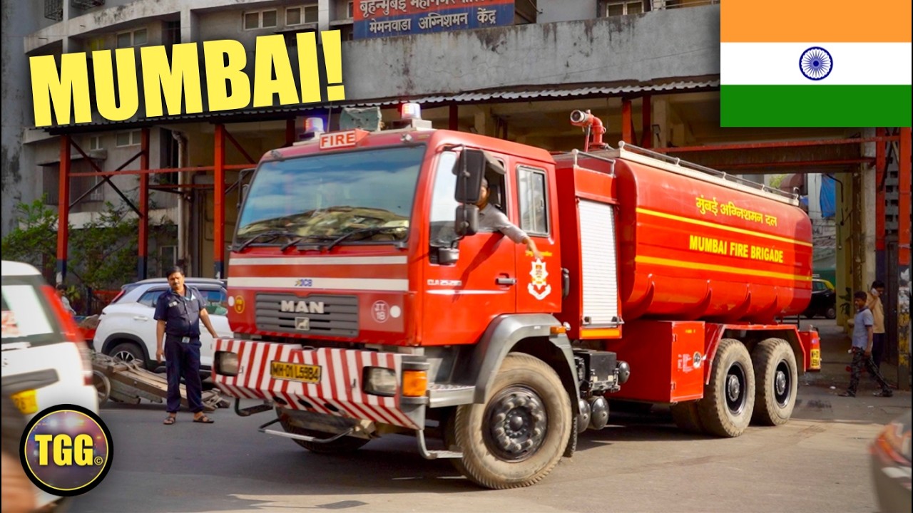 *CAPTURED FOR THE FIRST TIME!!* Fire Trucks in Action in Mumbai, India!