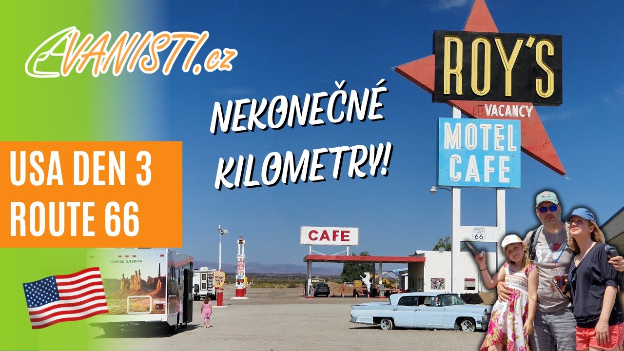 Den 3 - Route 66, Oatman, Seligman - Národní parky USA obytným autem