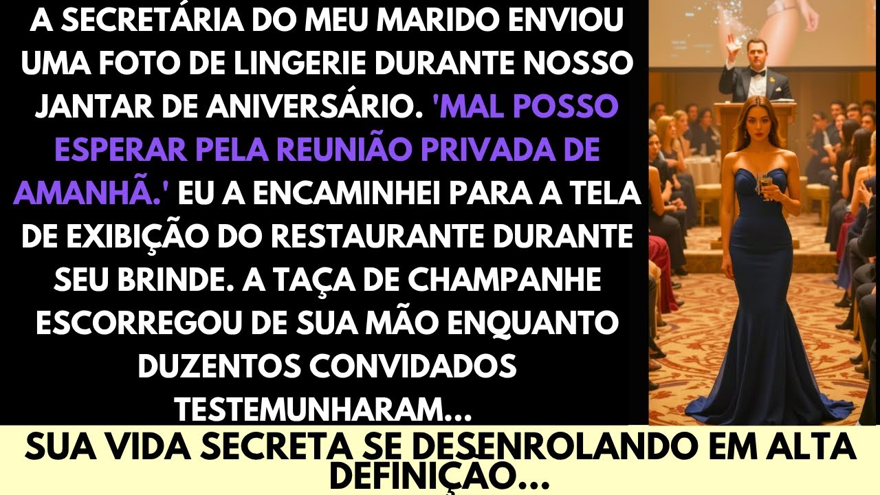 Enviei a Foto da Secretária do Meu Marido em Lingerie para a Tela do Restaurante | Vingança