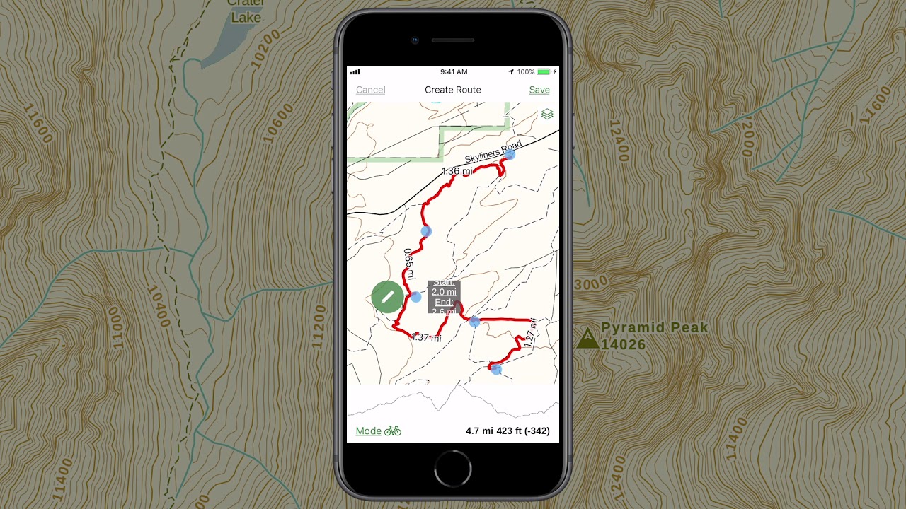 Gaia GPS - Create a Route
