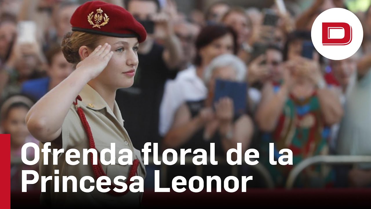 Emocionante ofrenda floral de la Princesa Leonor y los nuevos cadetes a la Virgen del Pilar