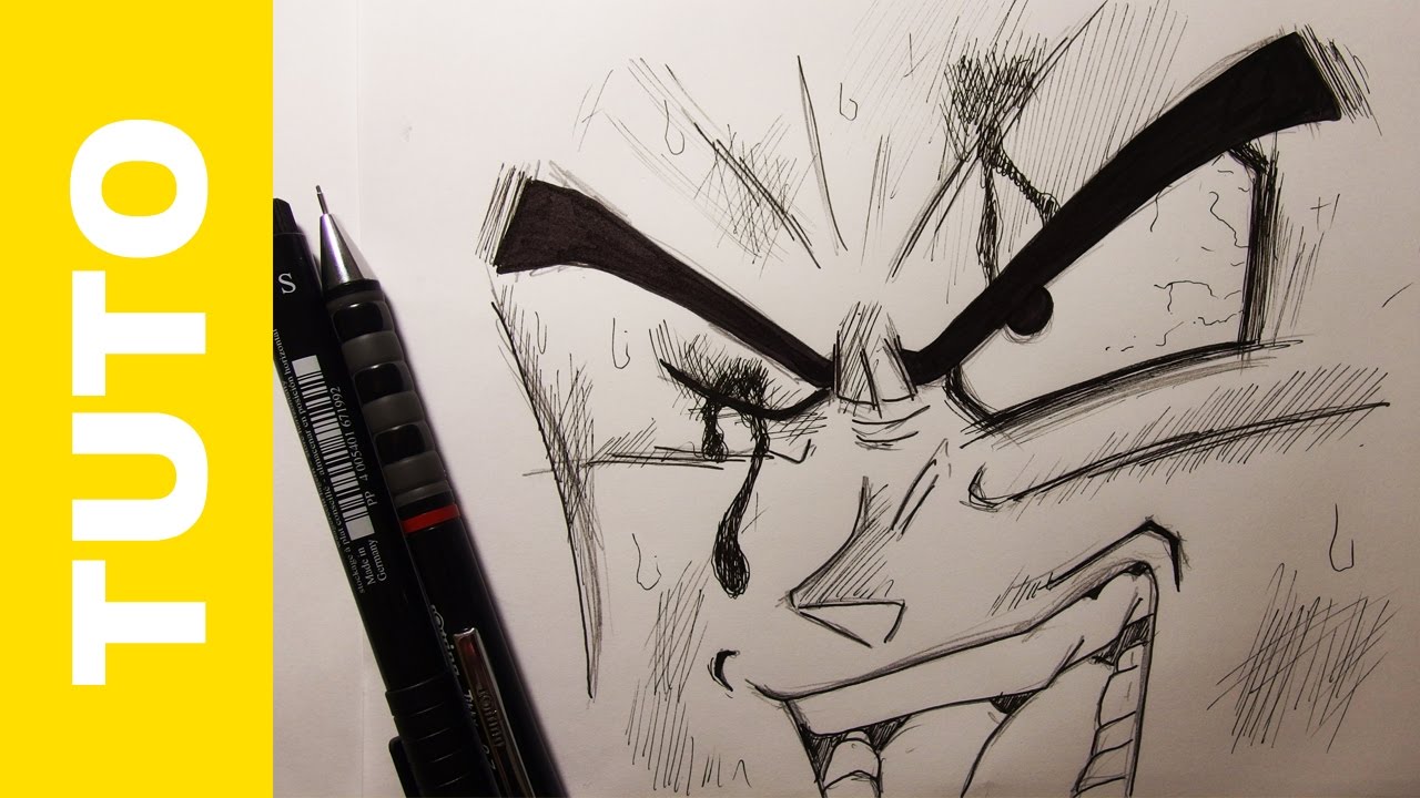 How to Draw a Dragon Ball Z eye Vegeta