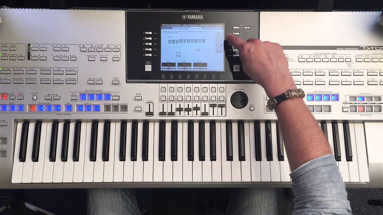 Yamaha Tyros Splitpoint -punkt einstellen! German how to