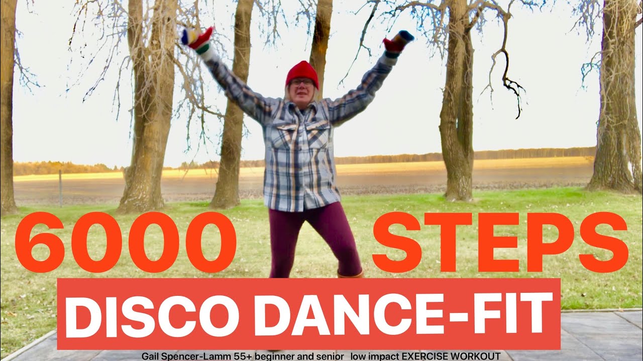 Легкая фитнес-прогулка с низкой ударной нагрузкой для начинающих под диско-танцы, 58 мин, трениро...