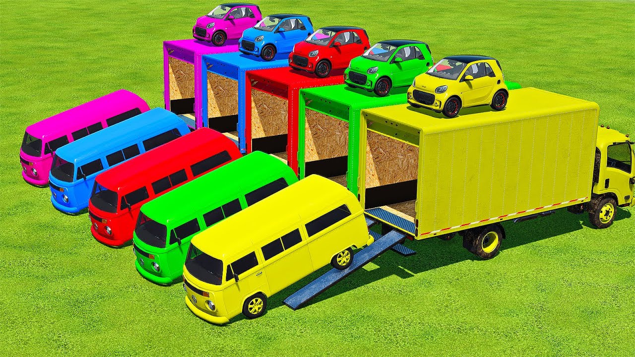 TRANSPORT & LOAD MINI SMART & MINIBUSES WITH ISUZU TRUCKS - Farming Simulator 22