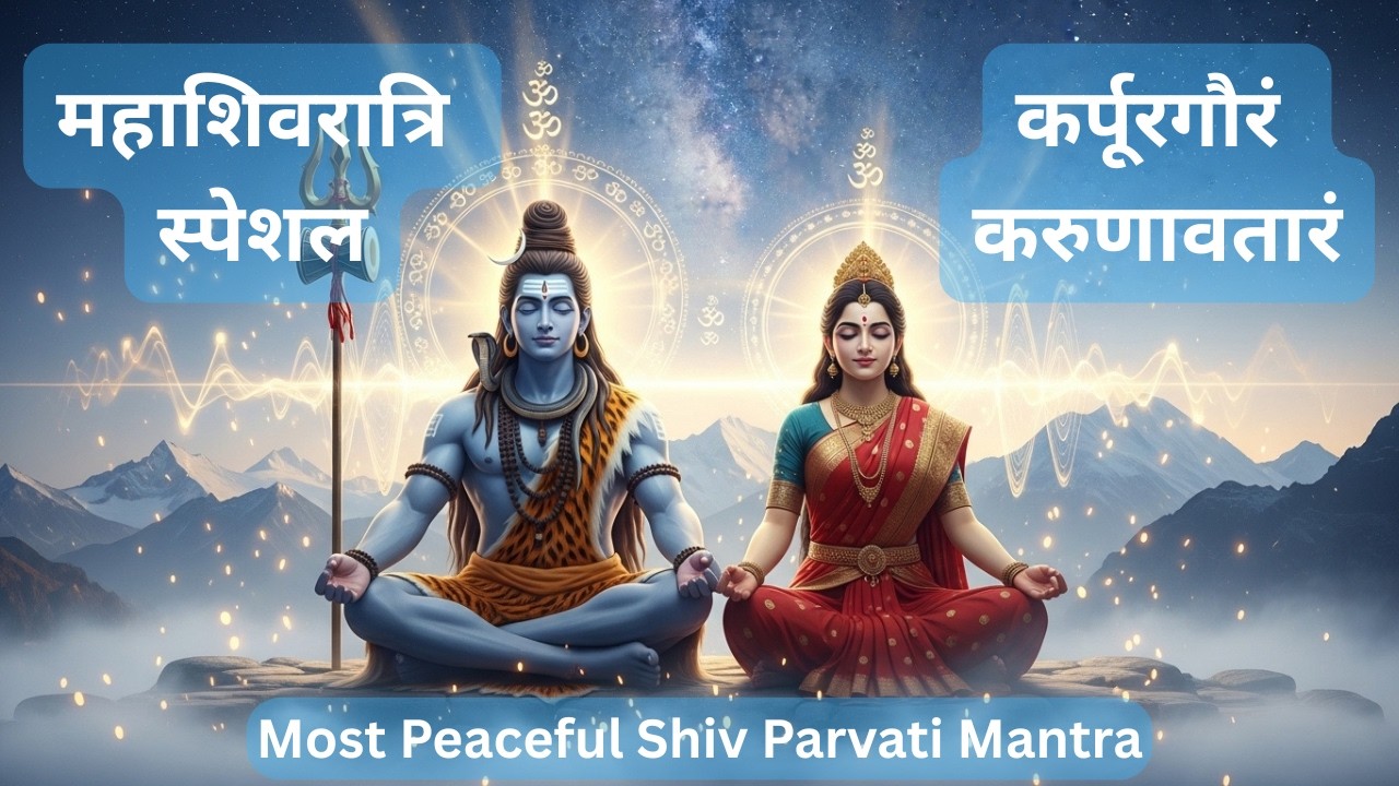महाशिवरात्रि स्पेशल 2026 | Karpur Gauram | कर्पूर गौरम् मंत्र जाप | Shiva Parvati Mantra