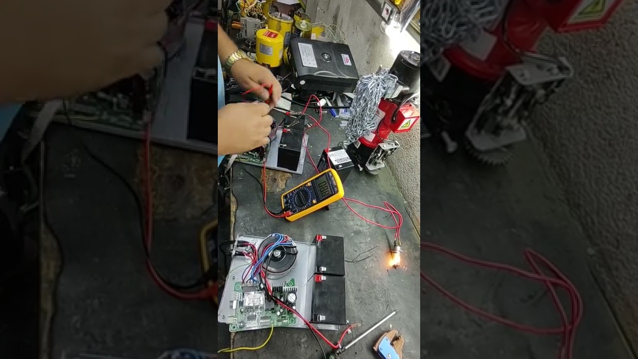 Como testar bateria de nobreak para porta de enrolar!