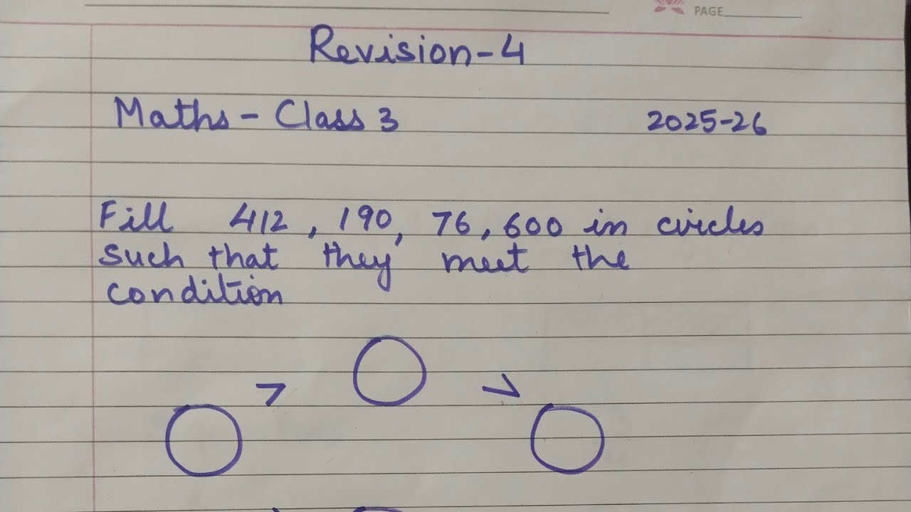 Revision 4 ,maths ,class3