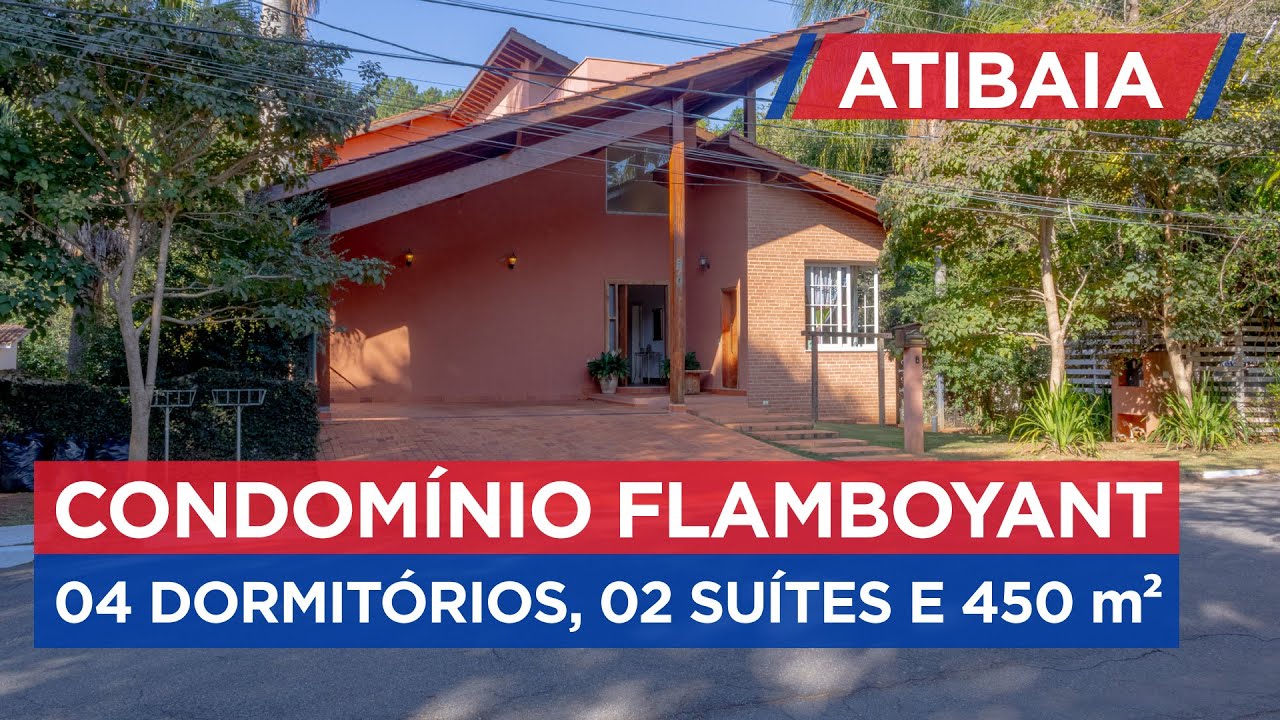 Casa Moderna no Condomínio Flamboyant em Atibaia, com 04 Dormitórios, 02 Suítes