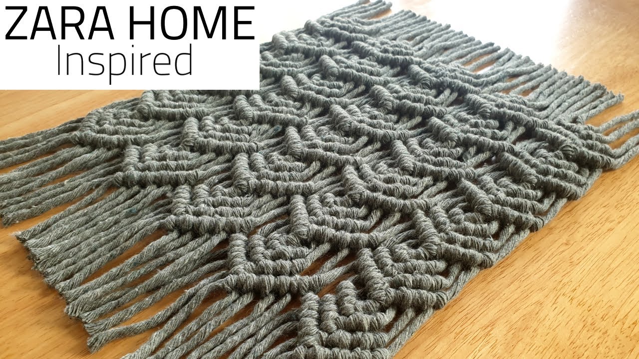 Zara Home Inspired Macrame Table Mat Tutorial | EASY & Only Uses Two Knots! | Perfect For Beginners