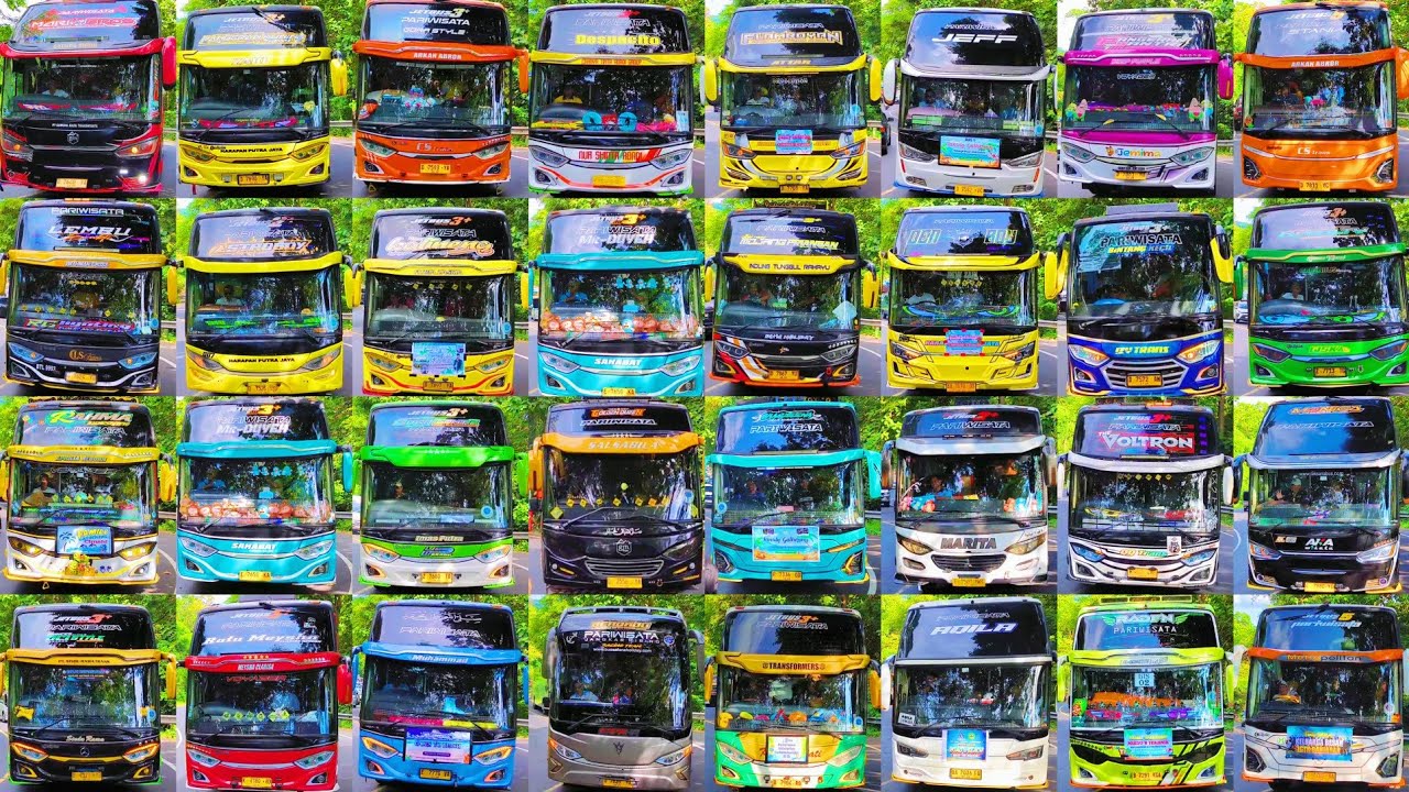 KUMPULAN KLAKSON TELOLET BASURI TERBARU MENJELANG IDUL FITRI MOBIL TCI RAMAI KONVOI DNGN BUS WISATA