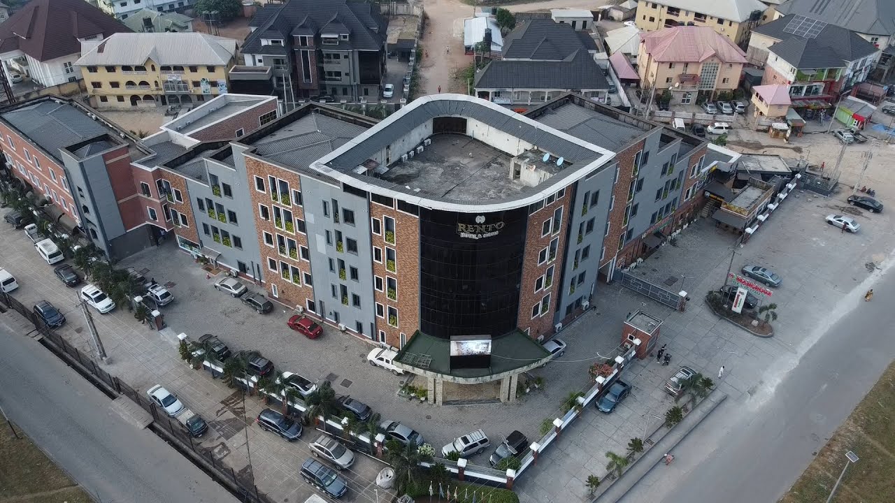 Drone Shot of hotels In Owerri