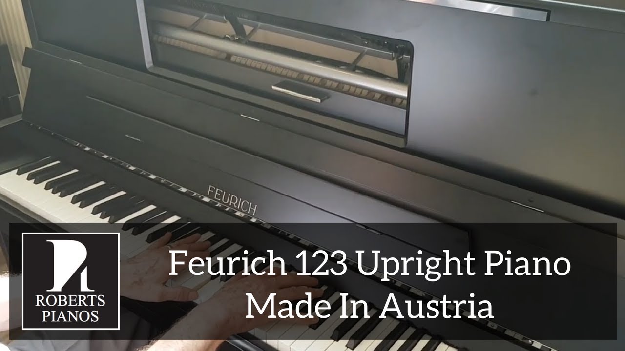 Feurich 123 upright piano made in Austria - please also see workshop video: