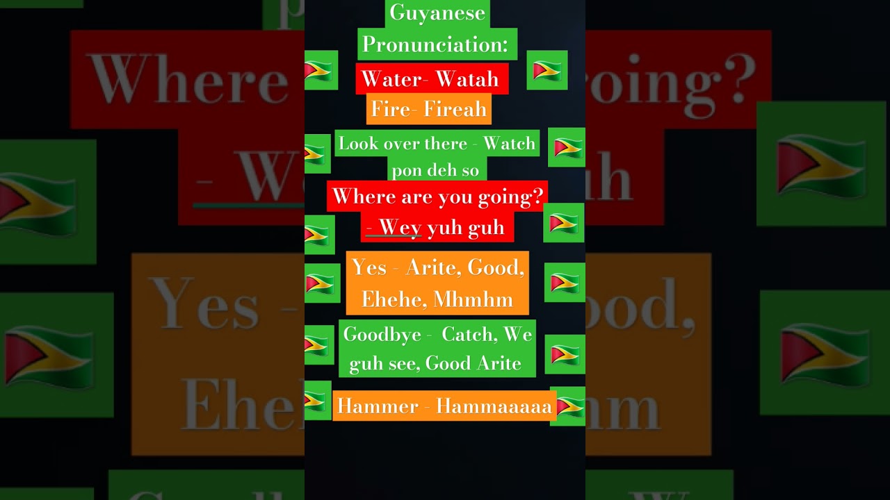 Guyanese Pronunciation! 🇬🇾 