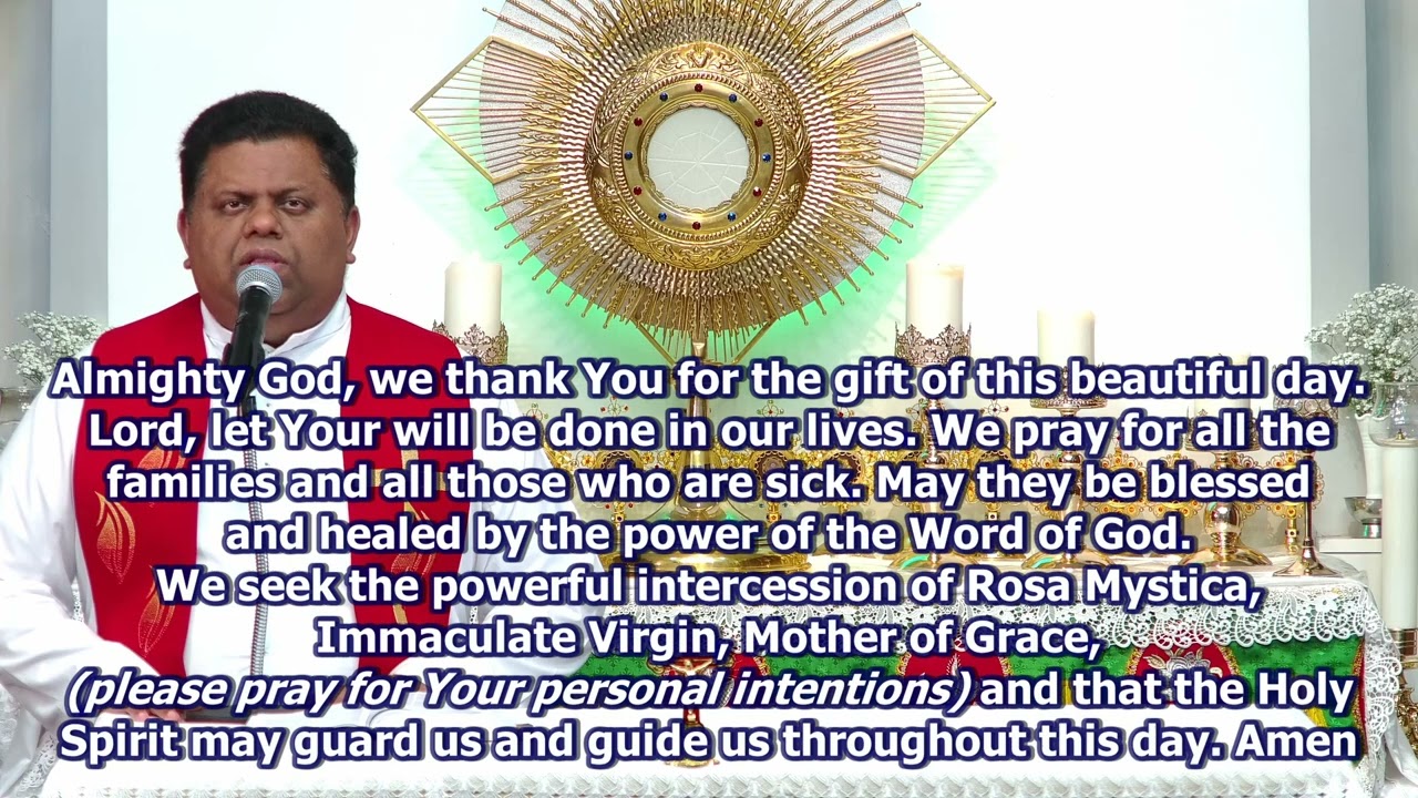 Daily Morning Blessing, Word of God & Prayer to Rosa Mystica