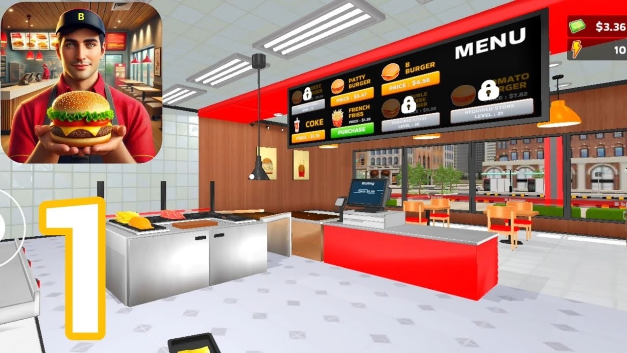 Burger Simulator - Part 1 - Gameplay Walkthrough (Android, iOS)
