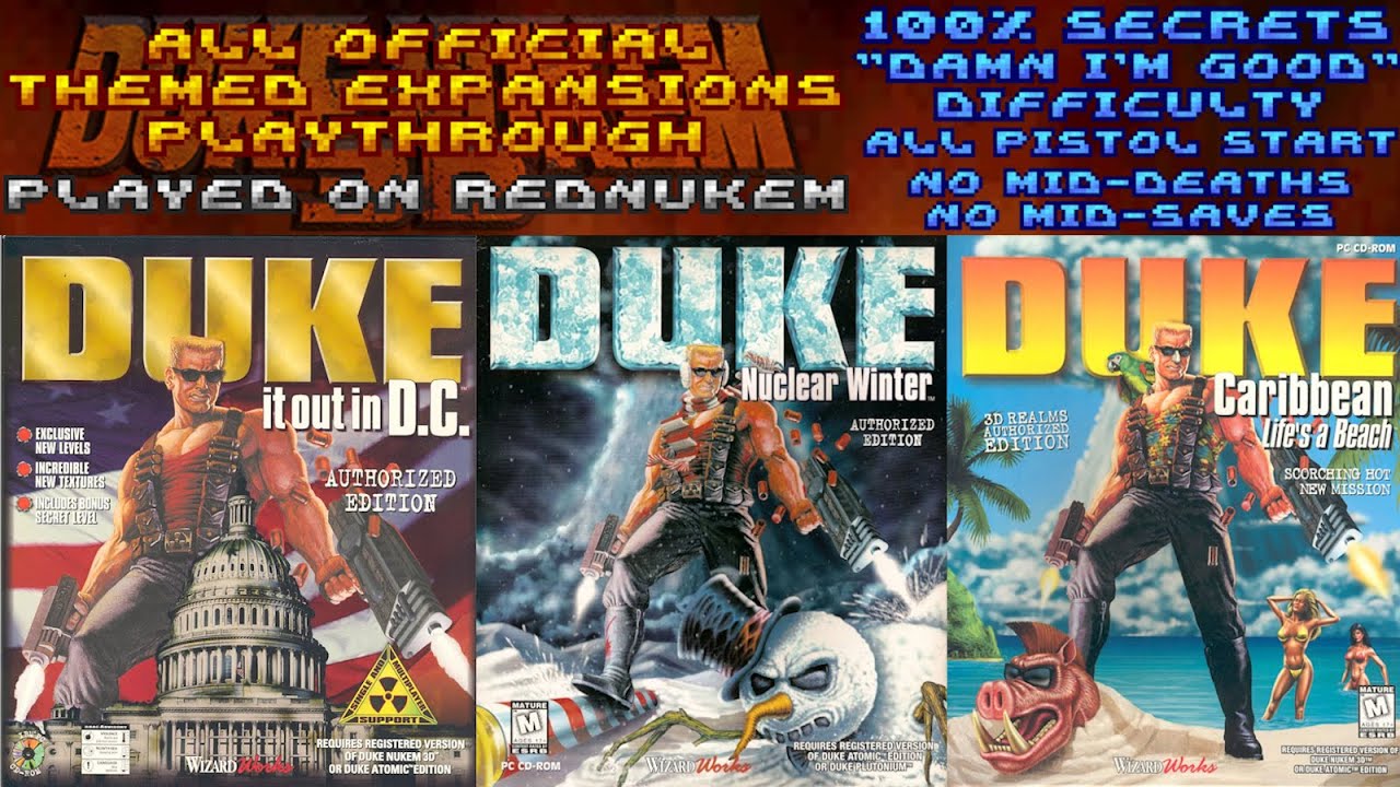 Duke Nukem 3D | [PC] (All official themed expansions playthrough, 100% secrets, 