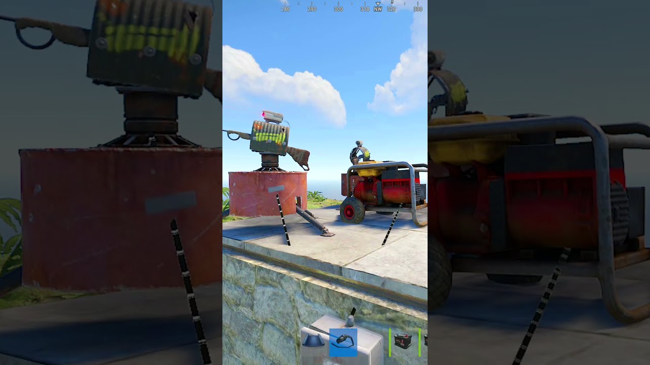 RUST - Защита от Антирейда 3 турели и АБэшка #Shorts