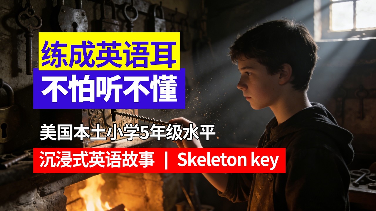 美国小学5年级水平｜沉浸式跟读｜用母语法自然形成英语耳｜从适合你的难度开始 大量反复听｜Skeleton key#英语口语 #英语听力 #日常英语 #母语学习法 #英语故事
