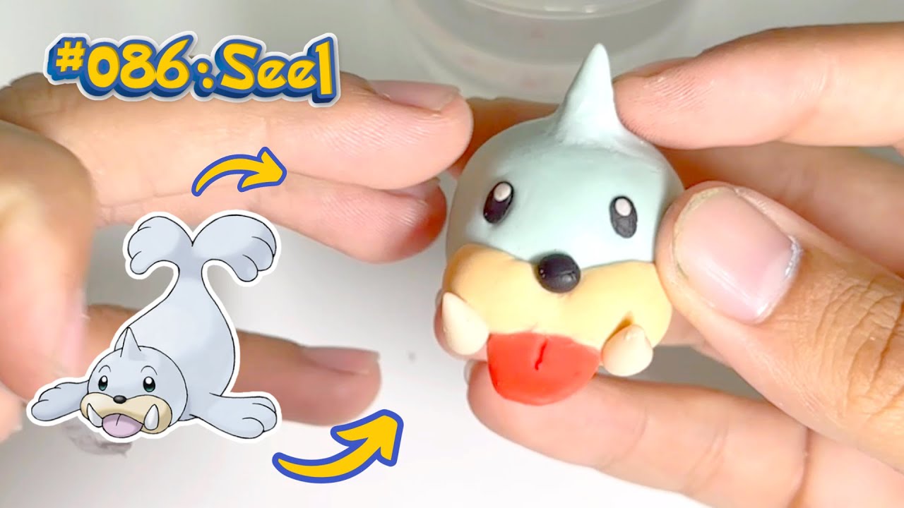 Fazendo o Pokemon SEEL em Clay Art, biscuit