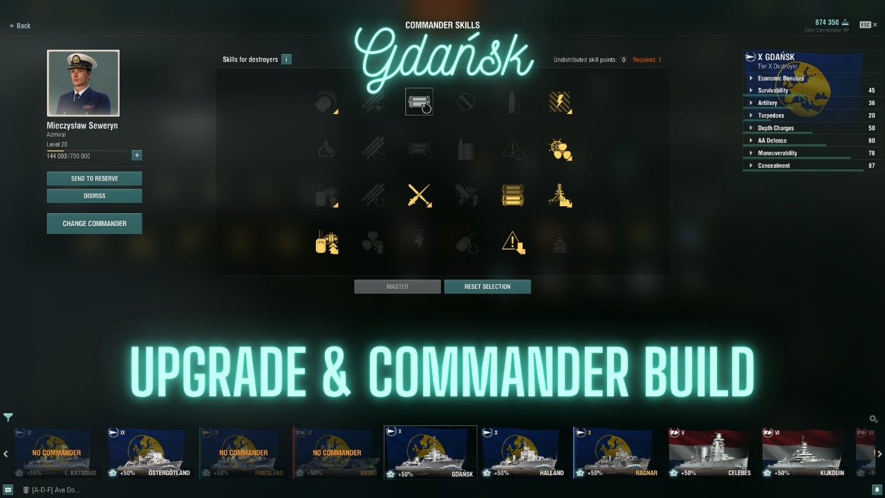 Gdańsk | 2026 Upgrade & Commander Build Guide | World of Warships