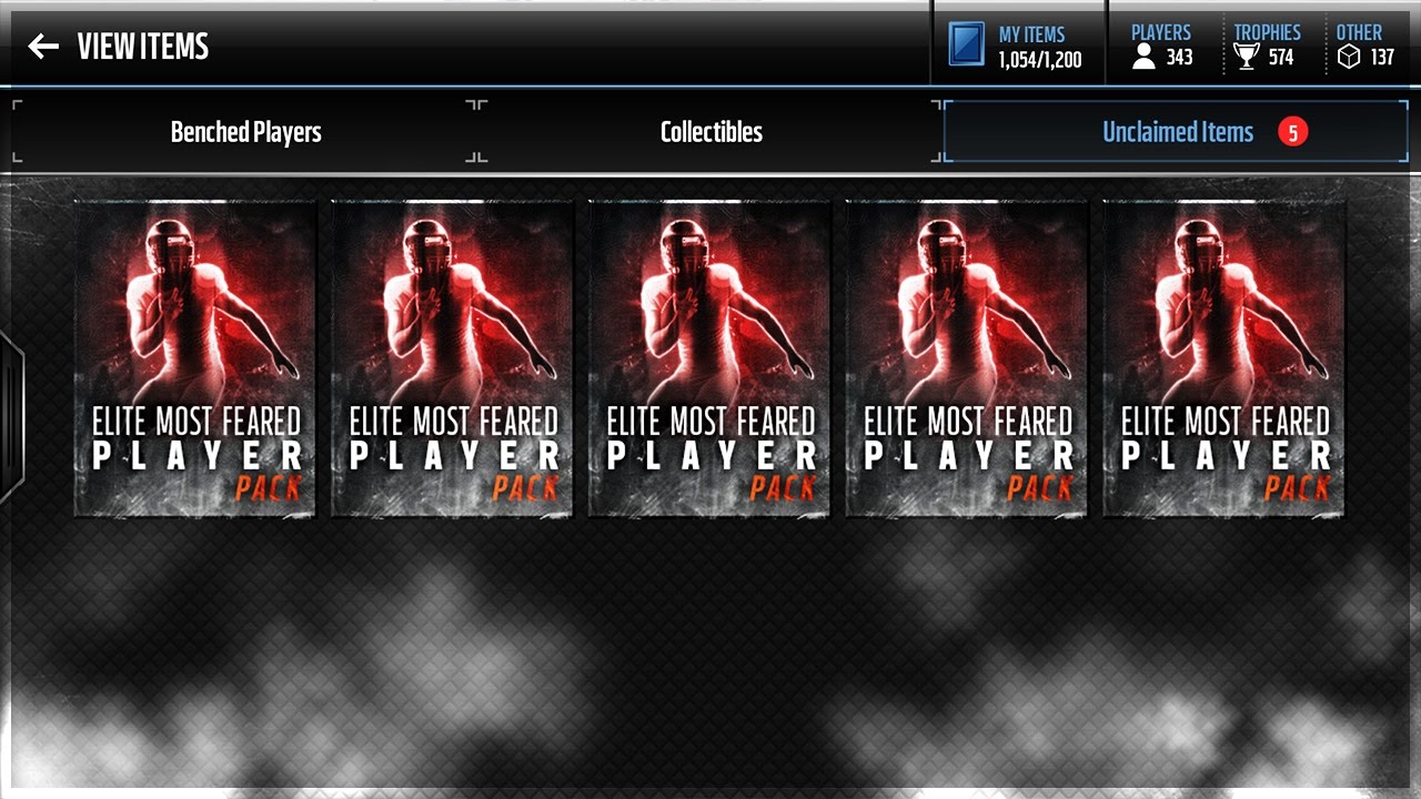 5x ELITE MOST FEARED PACKS!! Madden Mobile 17 Most Feared