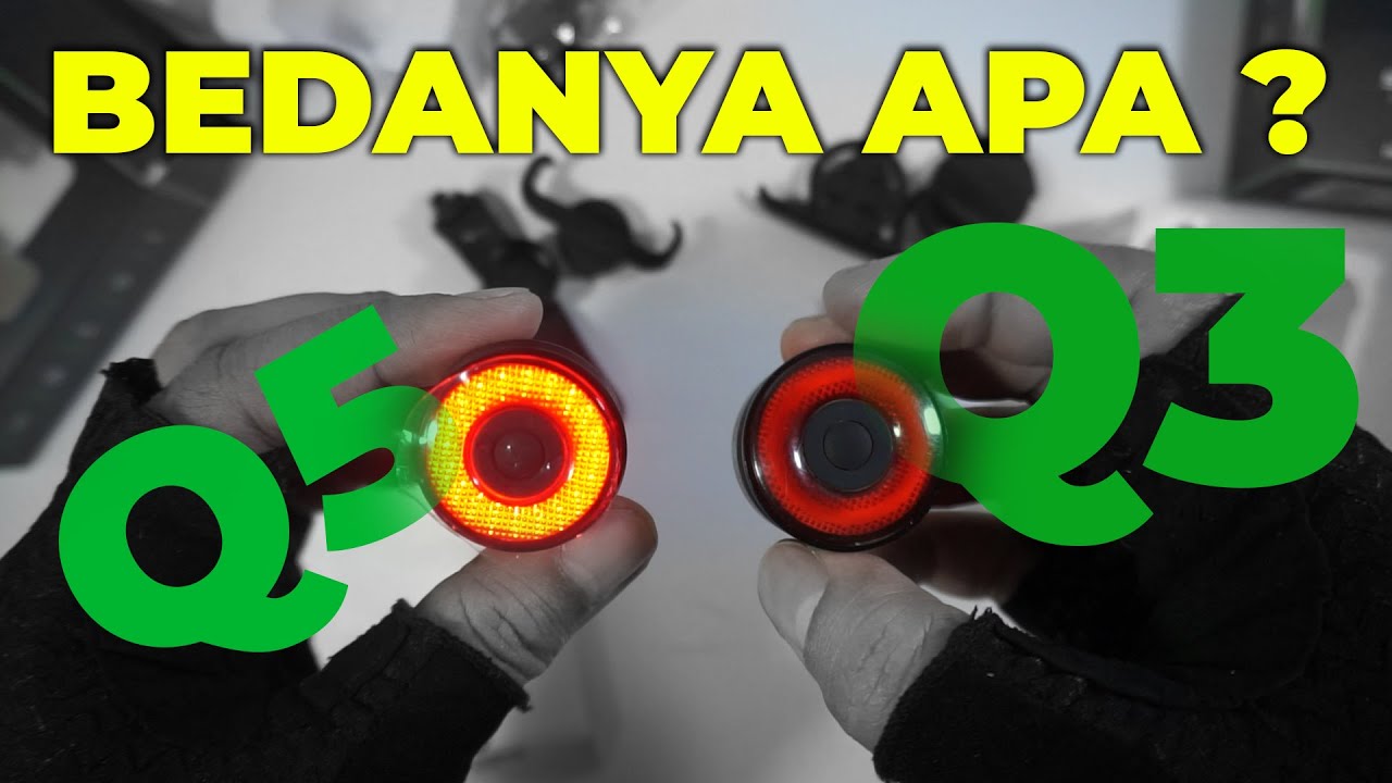 Rockbros Q5 dan Rockbros Q3 Lampu Sepeda perbandingan komparasi