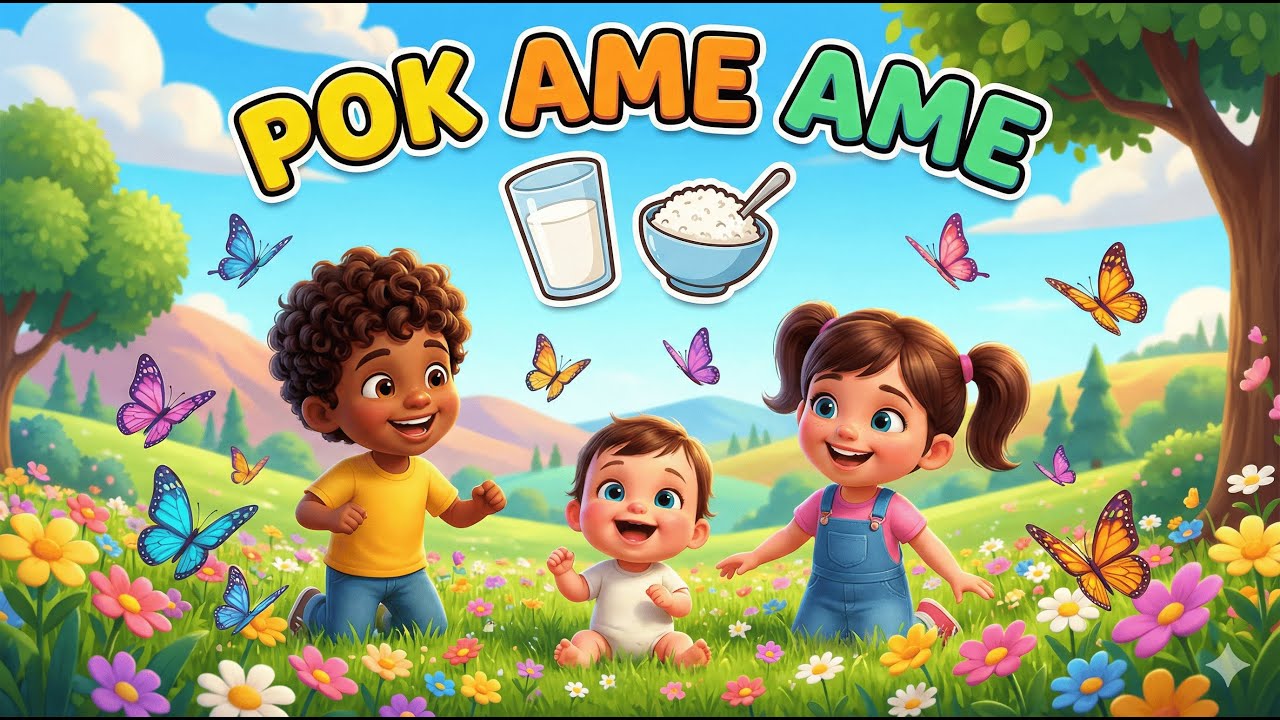🎵 Pok Ame-Ame | Lagu Anak Animasi Ceria & Seru 🌈✨