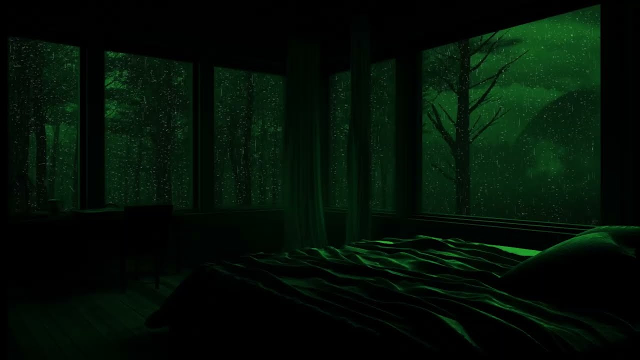 Rain by the Window at Night | Gentle Rain Sounds for Deep Sleep, Stress Relief & Insomnia Aid