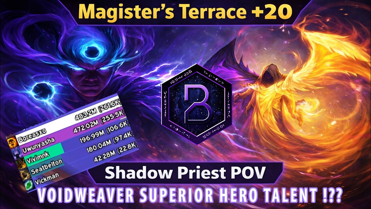 SHADOW PRIEST TIMING RANK 1 KEYS +20 Magister's Terrace | World of Warcraft Midnight Season 1