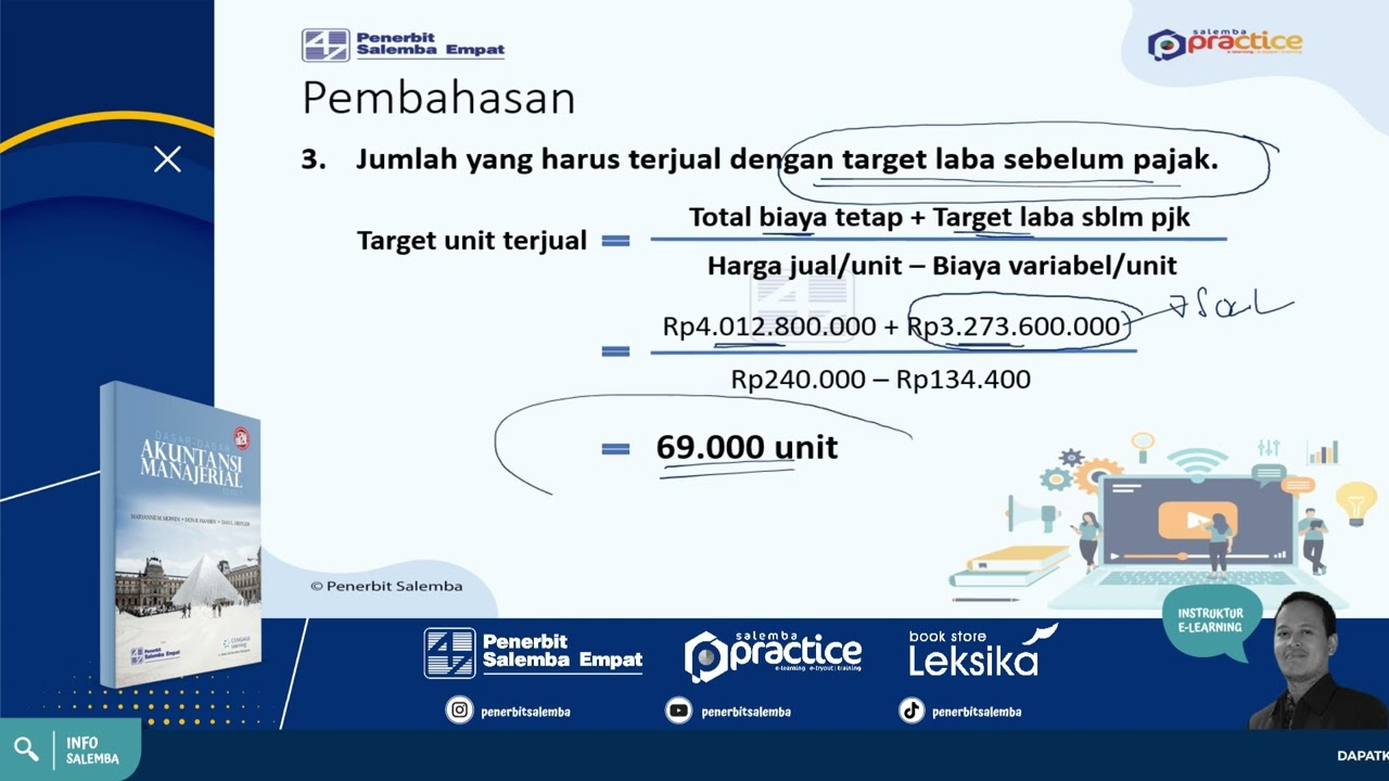 Soal & Pembahasan Cost-Volume-Profit Analysis - 3 (Akuntansi Manajemen)