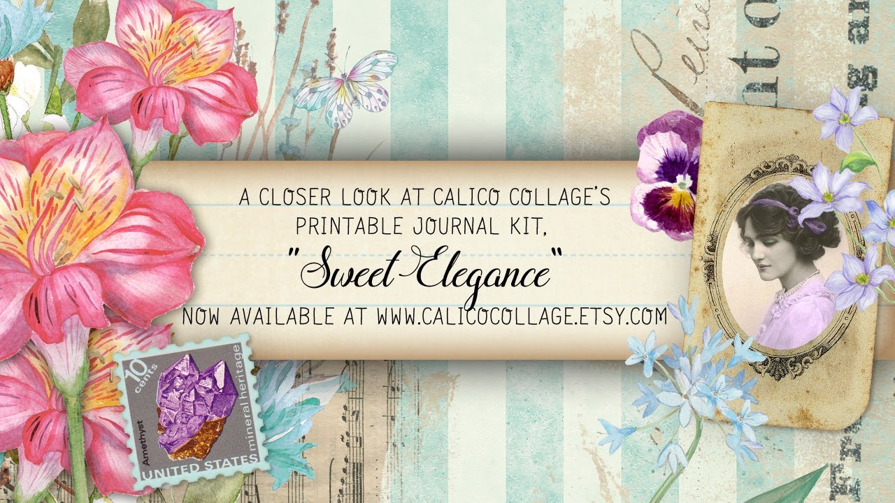 Junk Journal Sweet Elegance Kit By Calico Collage