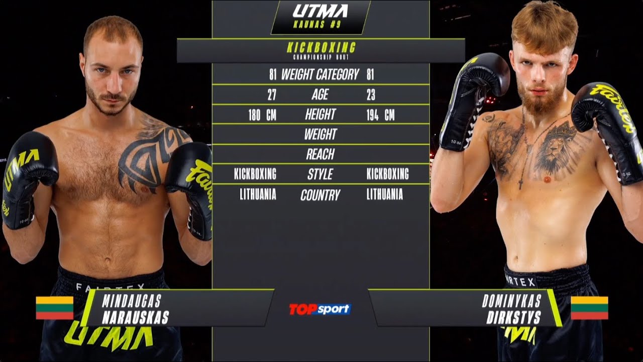 Mindaugas Narauskas vs Dominykas Dirkstys | UTMA 9 | Full Fight