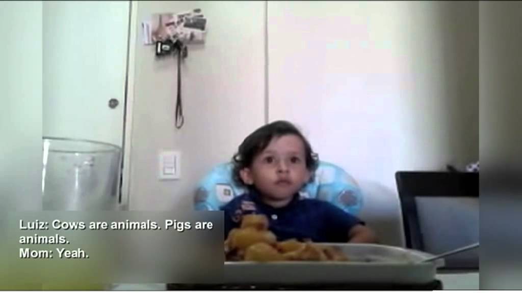 Budding vegetarian makes mom cry with his love of animals
