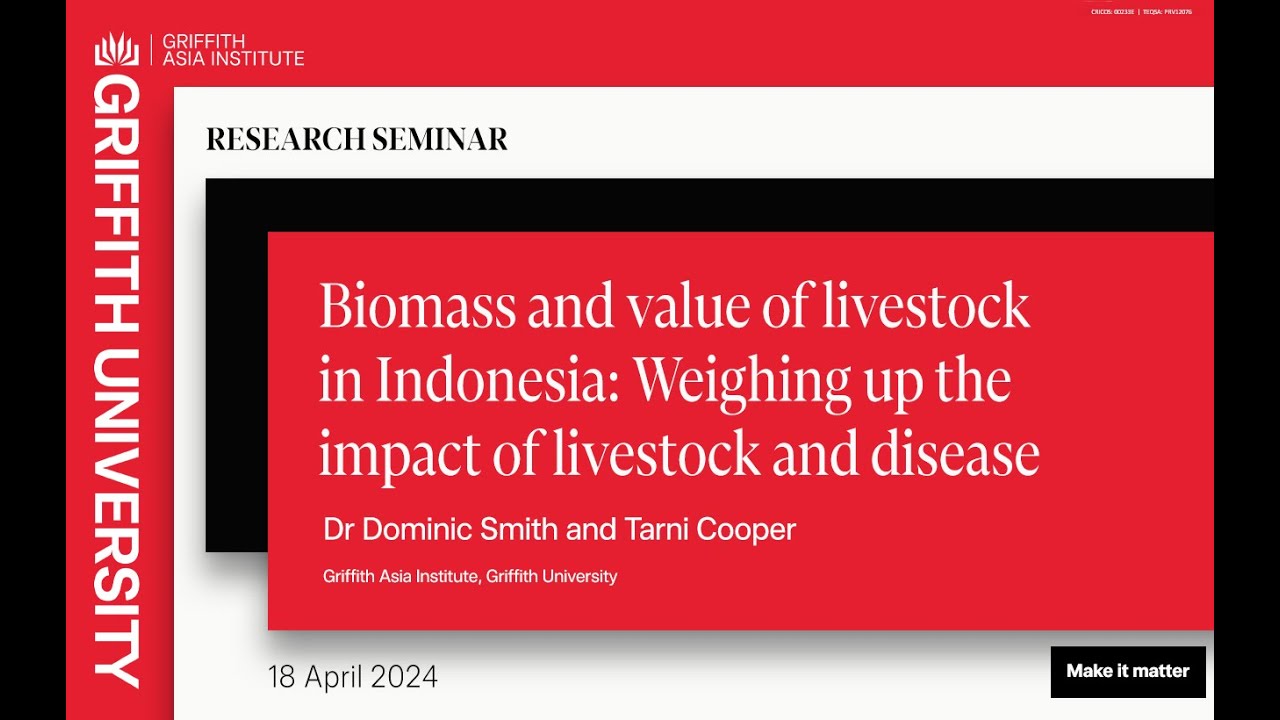 Research Seminar | Biomass and value of livestock in Indonesia
