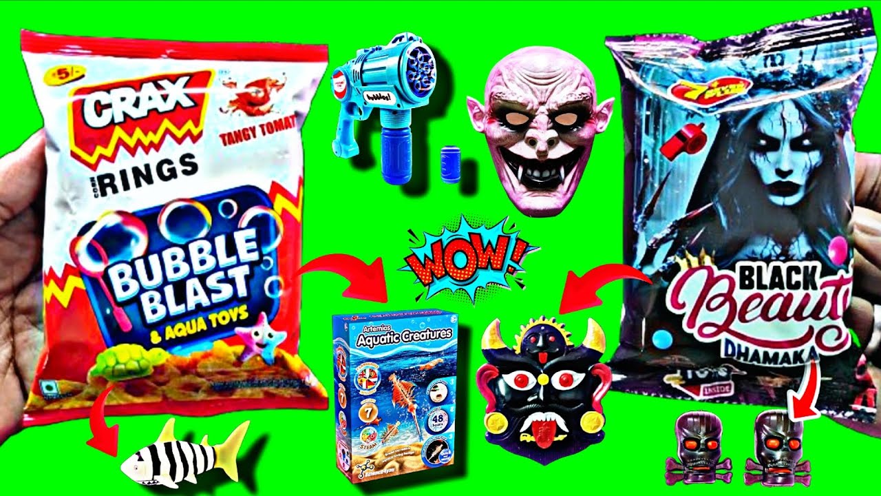 Crax Rings Bubble Blast & Aqua Toys | Black Beauty Dhamaka With Free Gift Inside | Fun Unbox Review 