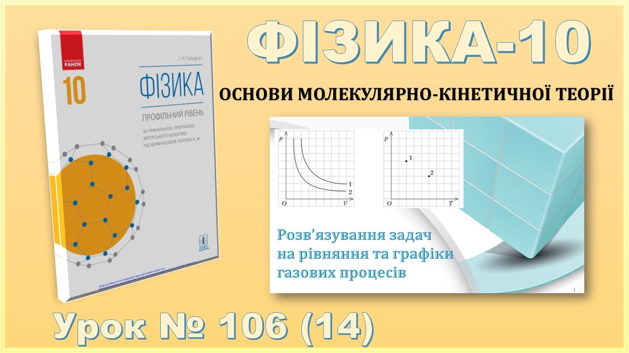 ФІЗИКА-10 | Урок 106 (14) | Розв’язування задач на рівняння та графіки газових процесів