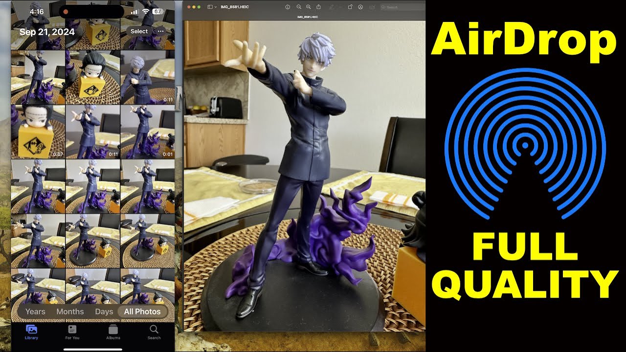 How to APPLE AirDrop Images & Video at FULL QUALITY