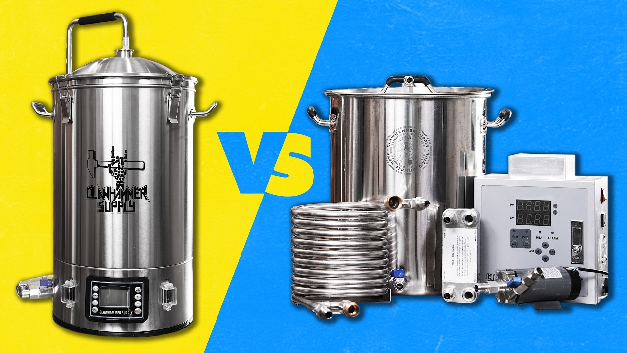 «Всё в одном» против модульных — пивоваренных машин, работающих на цельном зерне.