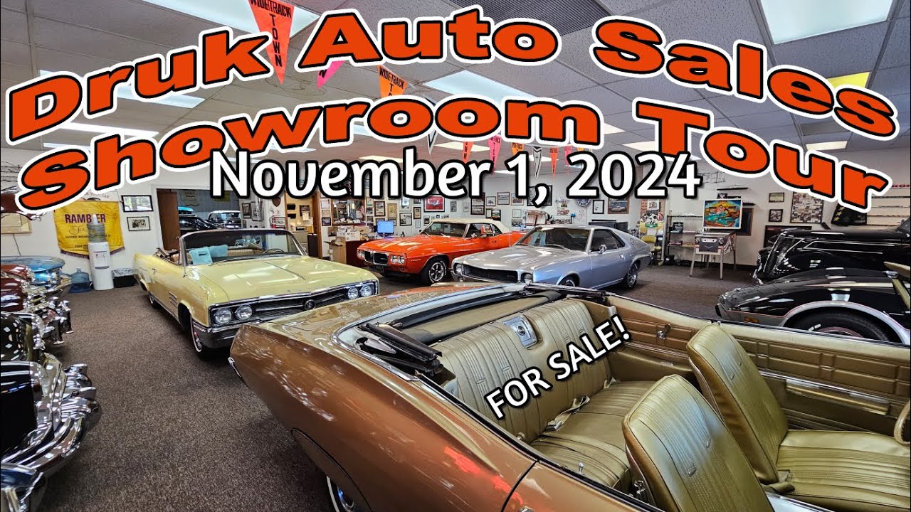 CLASSIC CARS FOR SALE !! Druk Auto Sales Lot Walk November 1, 2024 - muscle cars - classic cars
