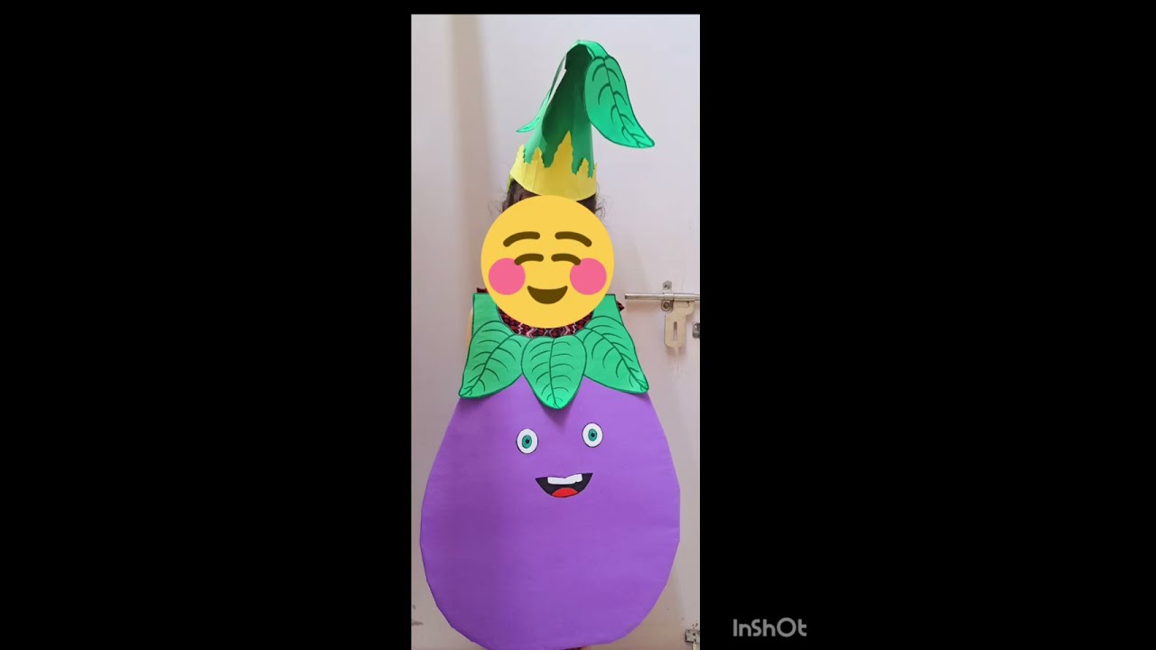 Diy brinjal costume / veggie parade day costume/ vegetable costume #satisfying #trending