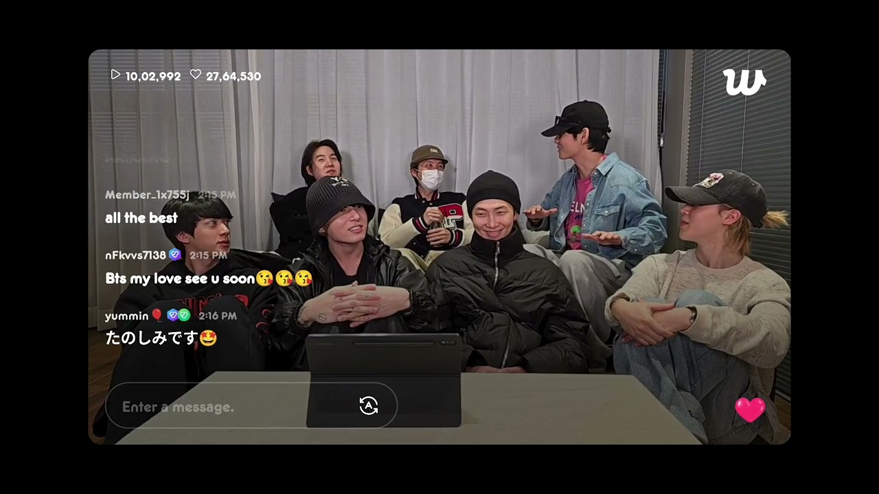 Today OT7 live 🔴 this time go and see army's 