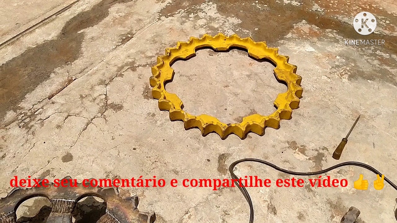 como solda e troca roda motriz do trator de esteira